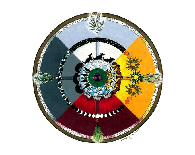 Medicine Wheel Archival Quality Print 12''x12'' - Etsy