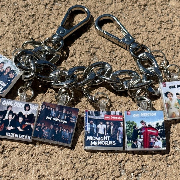 One Direction Purse Charm: Album Charms, Lobster Claw Clip