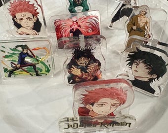Anime Jujutsu Kaisen Mini Acrylic Standees 9 different Looks, Small Size 1.5 inches