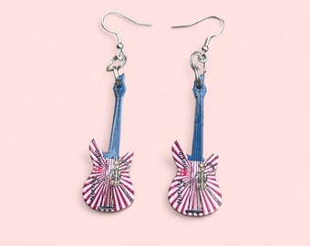 Guitar Rock Festival Music Earrings