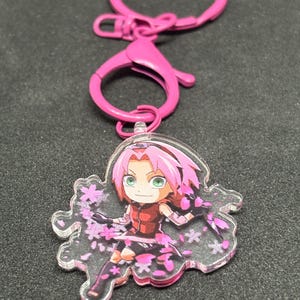 Sakura Acrylic Keychain Naruto - Etsy