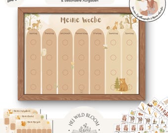 Veckoschema för barn | Rutinplan | Utskrivbar | Pedagogik | Montessori | Familjeliv | Struktur | Organisation | ADHD | Autism