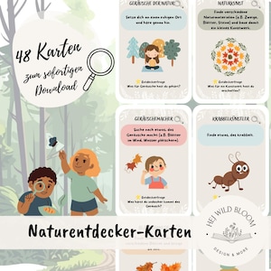 Digitales Such- & Kartenspiel – Outdoor-Abenteuer für Kinder |Waldkindergarten |Pädagogik |Grundschule |Familie |Montessori |Therapie