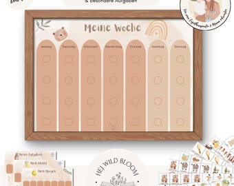 Veckoschema för barn | Rutinplan | Utskrivbar | Pedagogik | Montessori | Familjeliv | Struktur | Organisation | ADHD | Autism