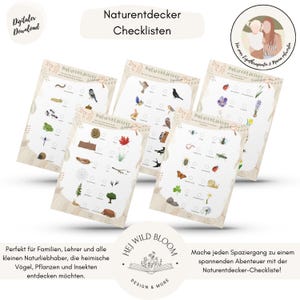 Naturentdecker-Checkliste – Digitale Druckvorlage für Kinder & Familien| Wald, Garten, Frühling entdecken| Waldkindergarten|Kindergeburtstag