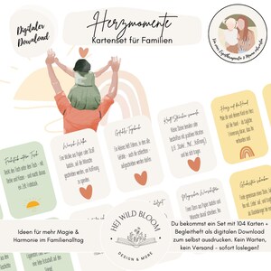 Herzmomente Karten | 104 Familienkarten für Eltern und Kinder | Rituale, Verbindung & Ideen für schwierige Tage | Achtsamkeit Printable PDF