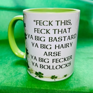 Father Ted-mugg: Mrs Doyles irländska citat, benporslinsmugg 30 cl