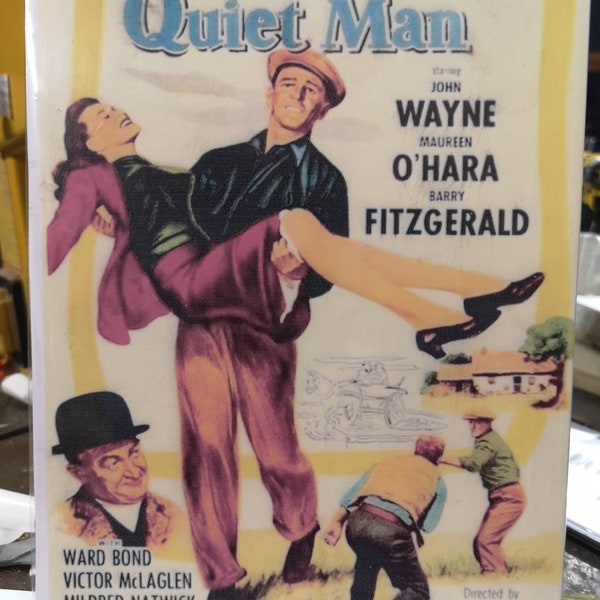 The Quiet Man Film - John Wayne - A4 size - wooden plaque