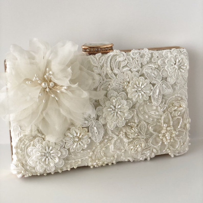 beaded bridal clutch