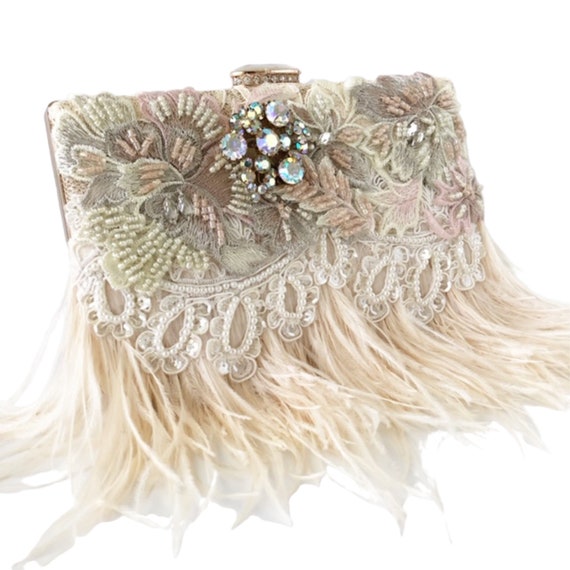 vintage bridal clutch
