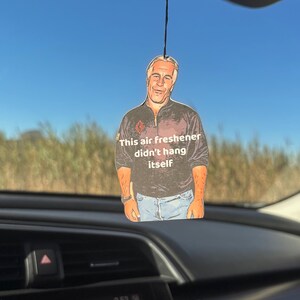 Car Air Freshener Jeffrey Epstein White Elephant Gift Dirty Santa - Etsy