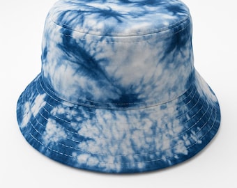 Handgemachter Indigo Batik Fischerhut – Unisex Sommerhut