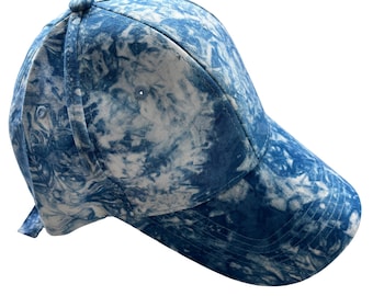 Handgemachte Indigo Batik Baseballkappe – Unisex verstellbare Kappe