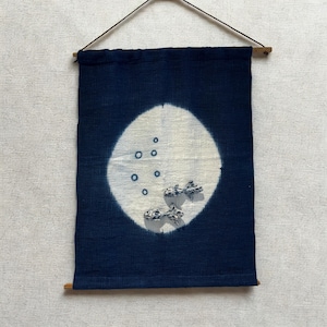 Indigo Fish Wall Hanging – Handcrafted Textile Art