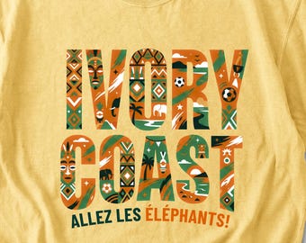Comfort Colors® Ivory Coast Soccer Shirt, Cote dIvoire Fan Tee, Patriotic Match Day Shirt, Ivory Coast Supporter Gift