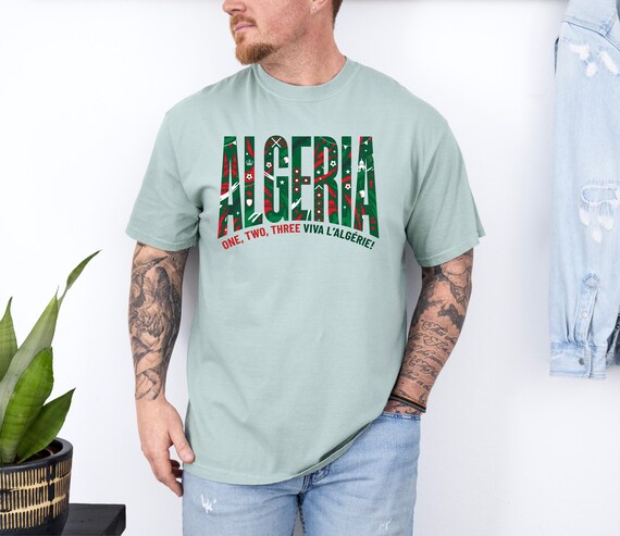 Comfort Colors®Algeria Soccer Shirt, Algeria Soccer Fan Tee, Viva LAlgerie Shirt, Patriotic Match Day Tee, Soccer Supporter Gift