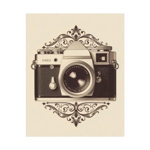 Vintage Camera Posters, Retro Film Photography Wall Art Print, Antique Picture Decor, Old School Photographer Gift, Home Office Decoration