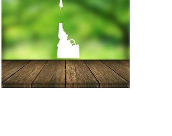 Idaho Pine Tree Bullet - Custom Vinyl  Car Truck Window Decal - Home Office Wall Décor