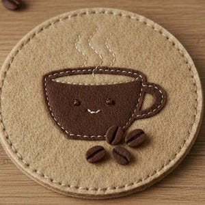 Felt Coffee Cup Sewing Pattern | DIY Plush Tutorial (PDF Pattern)