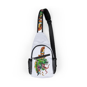 Vibrant Tiger Chest Bag - Perfect for Festivals, Everyday Use, and Outdoor Adventures | Stylish Sling Backpack, Fashionable Shoulder Bag,