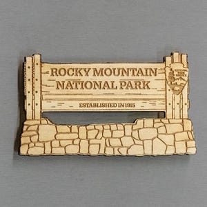 Rocky Mountain National Park Sign Magnet With Free Gift Box