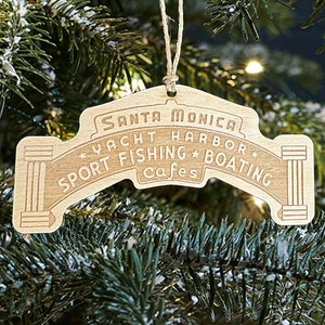 Santa Monica Ornament with Free Gift Box