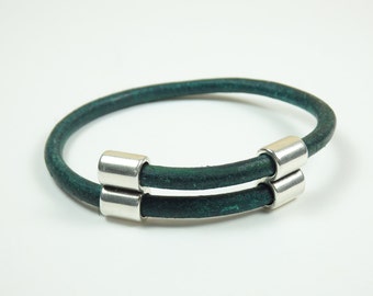 Dark Green Adjustable Slider Bracelet