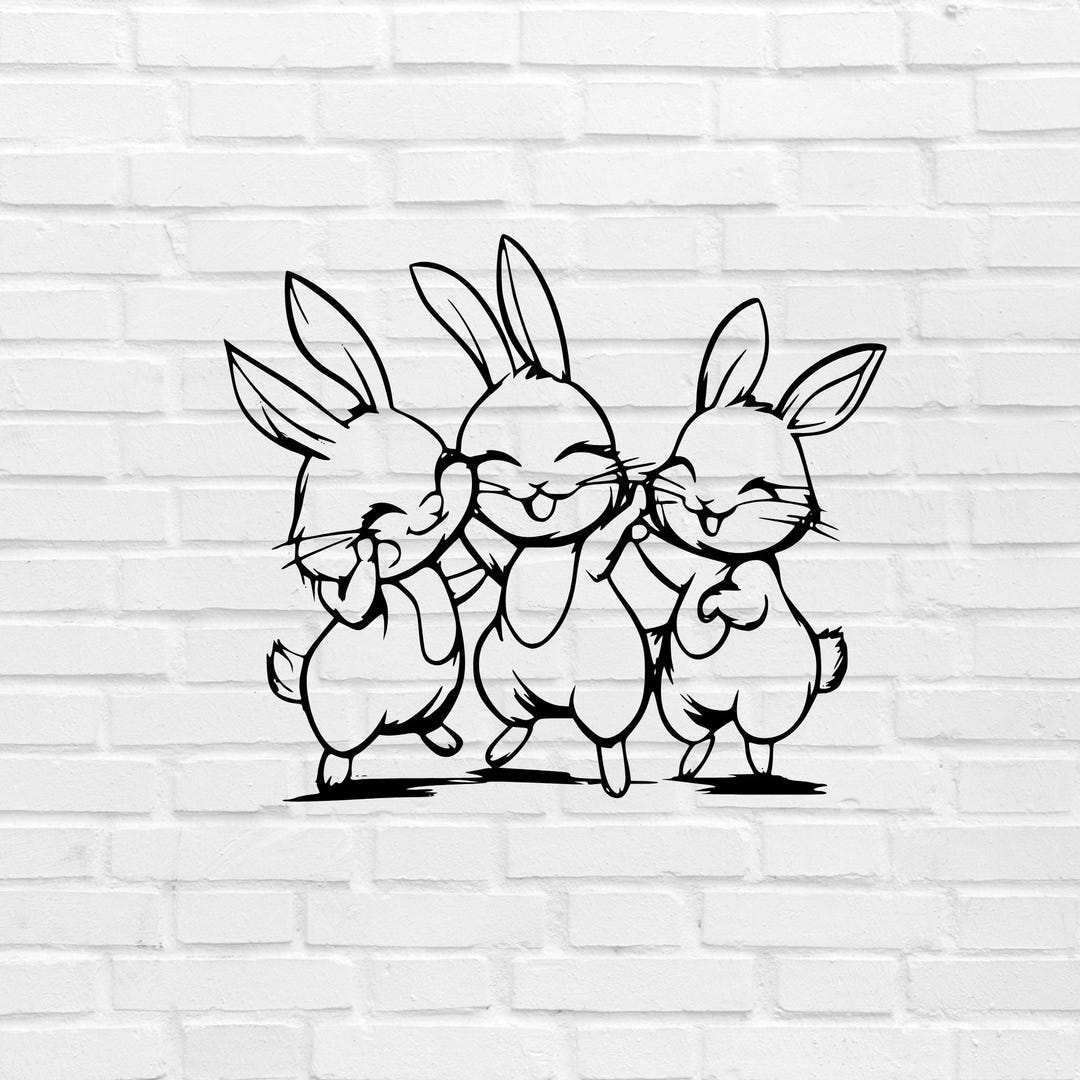 Easter Bunnys Dxf Svg Laser Cut Files | Easter Bunny for Cricut ...