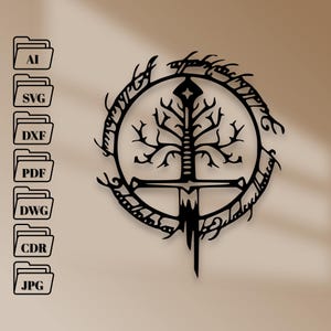 LOTR Laser Cut Dateien | LOTR Themed Dxf svg Dateien für Cnc | LOTR Cnc Schneidefräser | Digitale Vektor-Instant Download