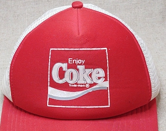 Vintage jaren 90 Enjoy Coke rode en witte pethoed