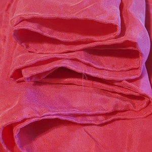 Vintage Hot Pink Silk Scarf 10 x 59
