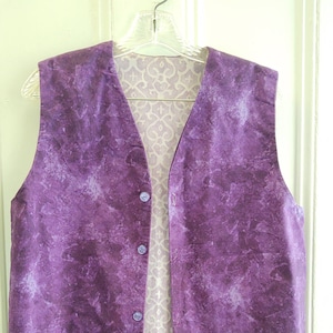 Soft Purple Cotton Vest Lined Chest 38