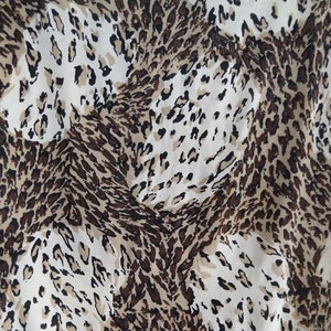 Vintage Animal Print Stretch Nylon Fabric