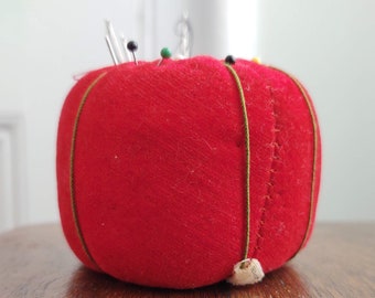 Vintage Red Tomato Pin Cushion Made in Japan