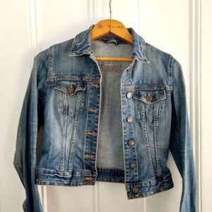 Rainbow Embellished, Jean Jacket, Decorative Stitching, Variegated Rainbow, Cropped Jacket