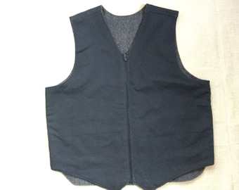 90s Vintage Woolrich Wool Vest Mens L Red Utility Workwear Full