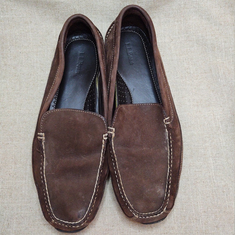 LL Bean Brown Driving Shoes Slip on 
