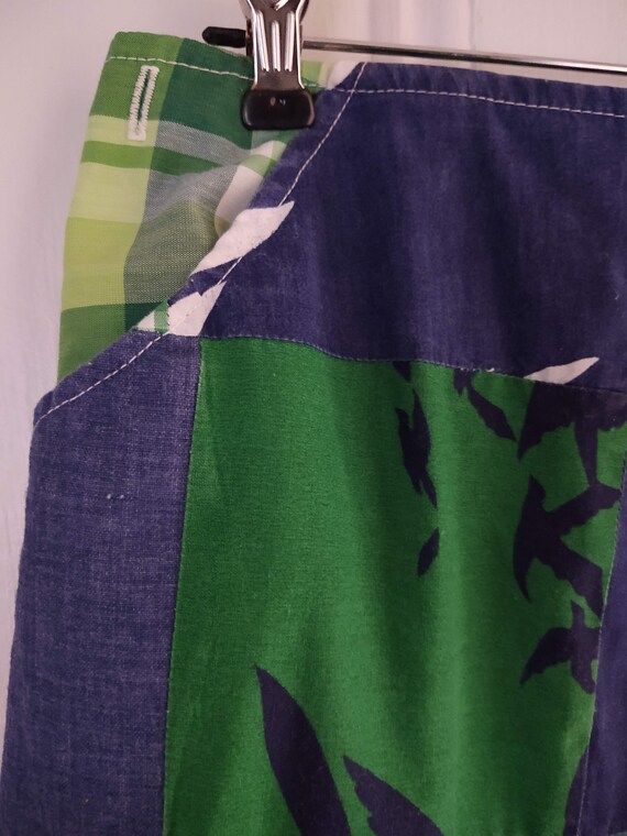 Wrap Around Skirt Vintage Patchwork with Pockets … - image 3