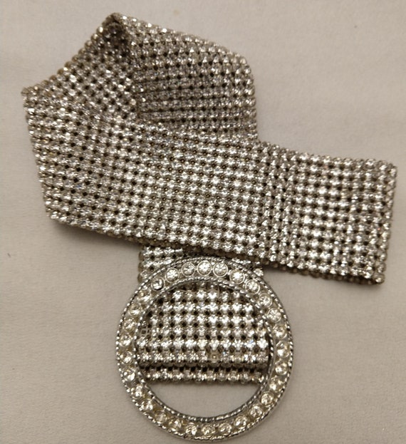 Vintage Prong Set Rhinestone Belt