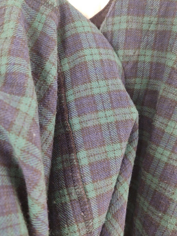 1990s Blue and Green Classic Plaid Gap Flannel Ni… - image 9