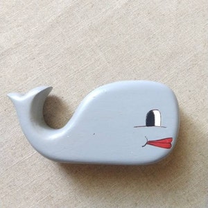 Hand Painted Whale Pencil Holder