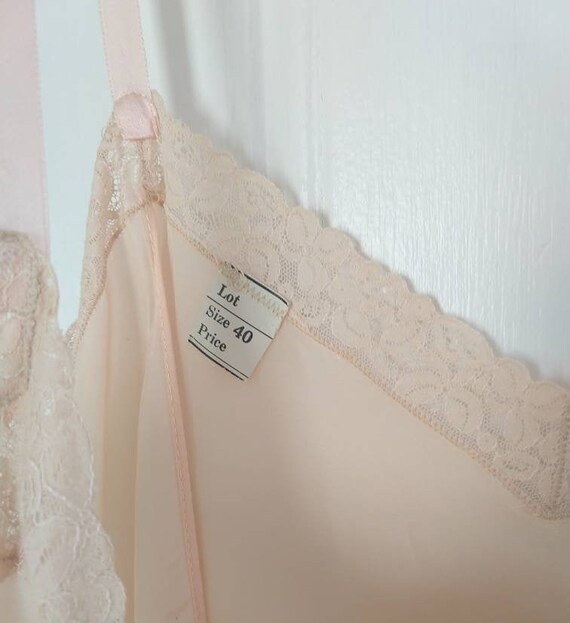 Silky Pink Nighty with Tiny Floral Focal Point 40… - image 5