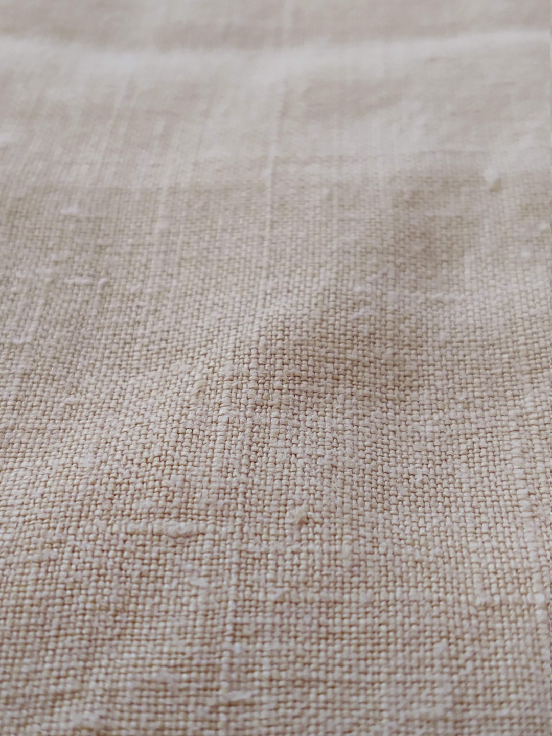 Pale Dijon Mustard Yellow Linen Look Vintage Tablecloth 60 X Etsy