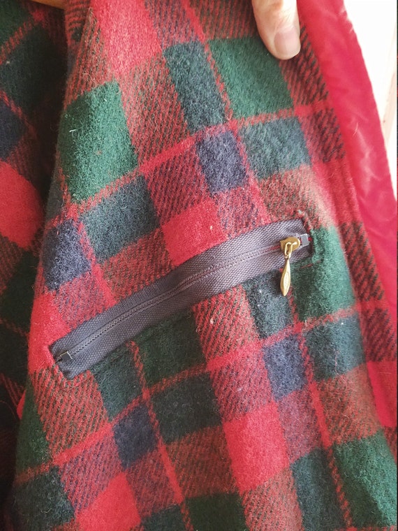 1980s Woolrich Plaid Wool Lined Jacket with Heavy… - image 5