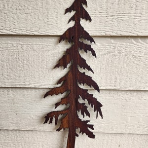 rustico Pino arte in acciaio decorazione della cabina Woods arte in metallo Alberi personalizzati orsi cervi alci cerva maschio