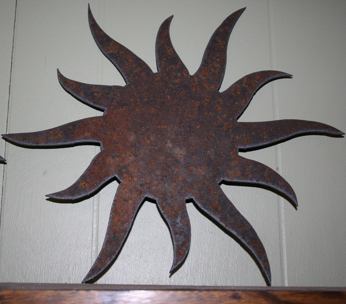 Let the Sun Shine Wall Decor 24 Rustic Metal Sun | Etsy
