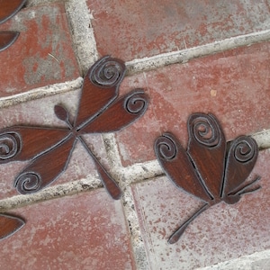 Swirl Dragonfly Metal accents set of 2 recycled steel Pair of Unique Dragonflies  Dragonfly profile recycled metal