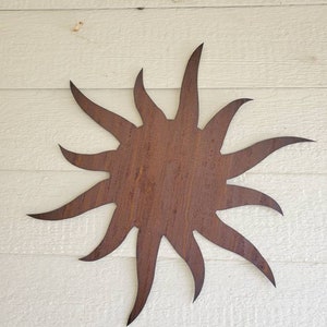 Let the Sun Shine Wanddecoratie 24&quot; rustieke metalen zon Gerecycleerde stalen zonkunst