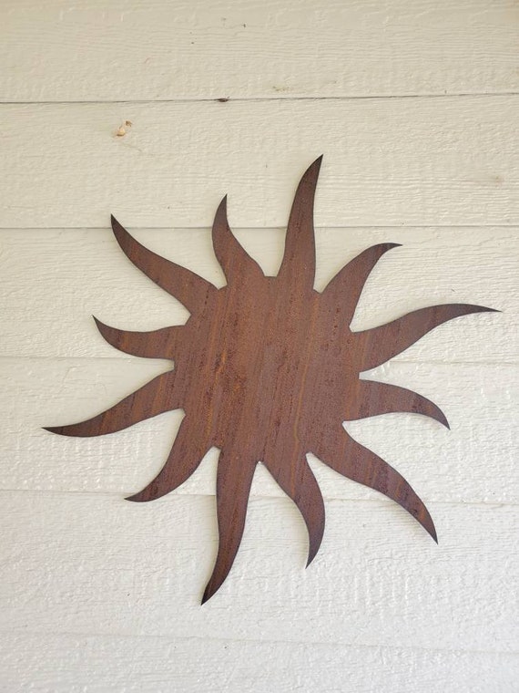Let the Sun Shine Wall Decor 24 Rustic Metal Sun - Etsy