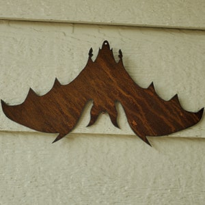 Rustic Bat In Flight Gothic Vampire Recycled Steel Custom Metal Bat image 6